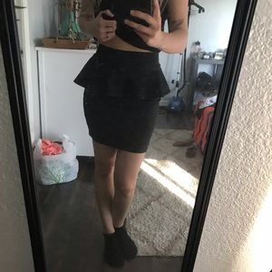 Black Petaluma Mini Skirt